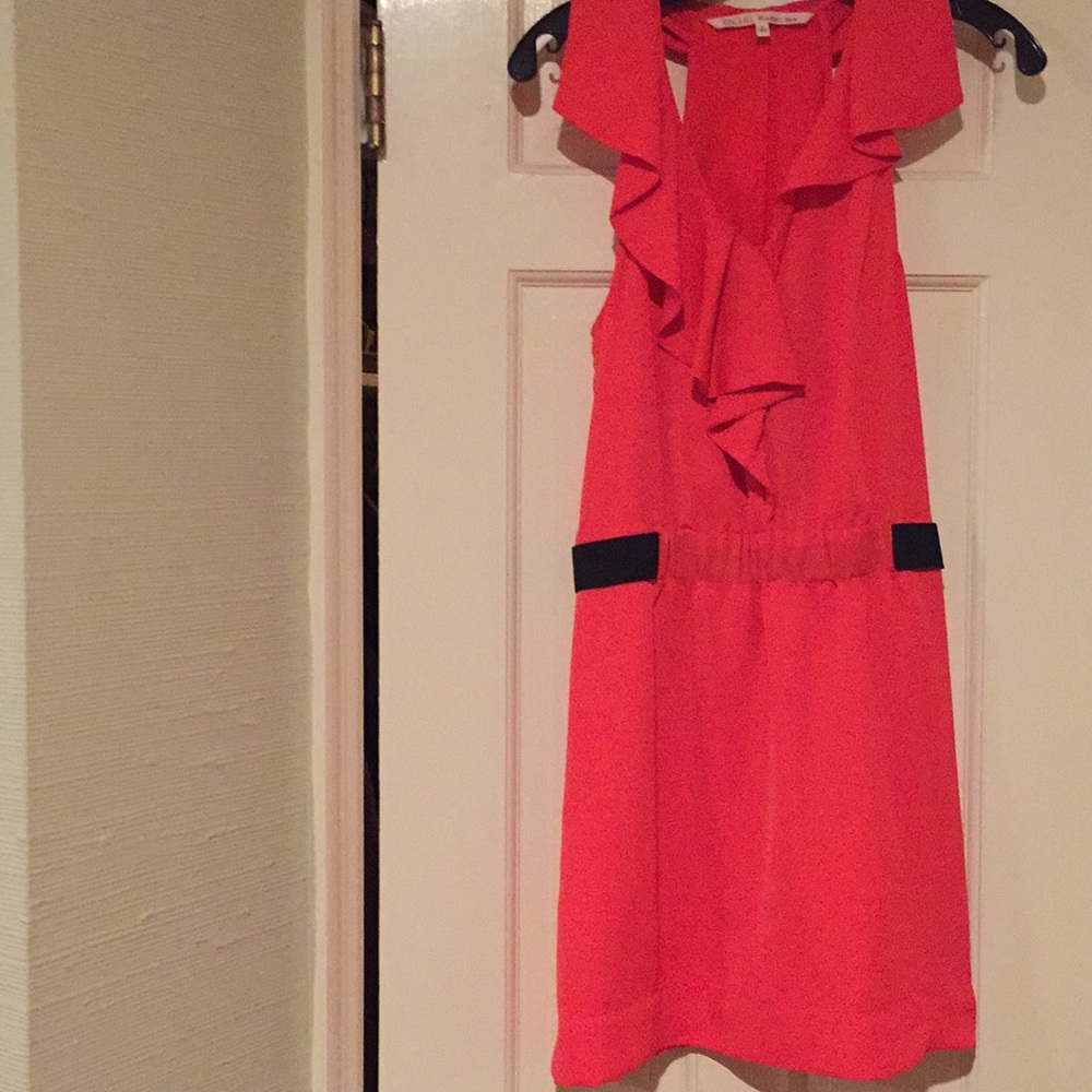 Coral sleeveless dress